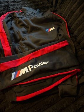 BMW Black and Red M Power Tracksuit Set